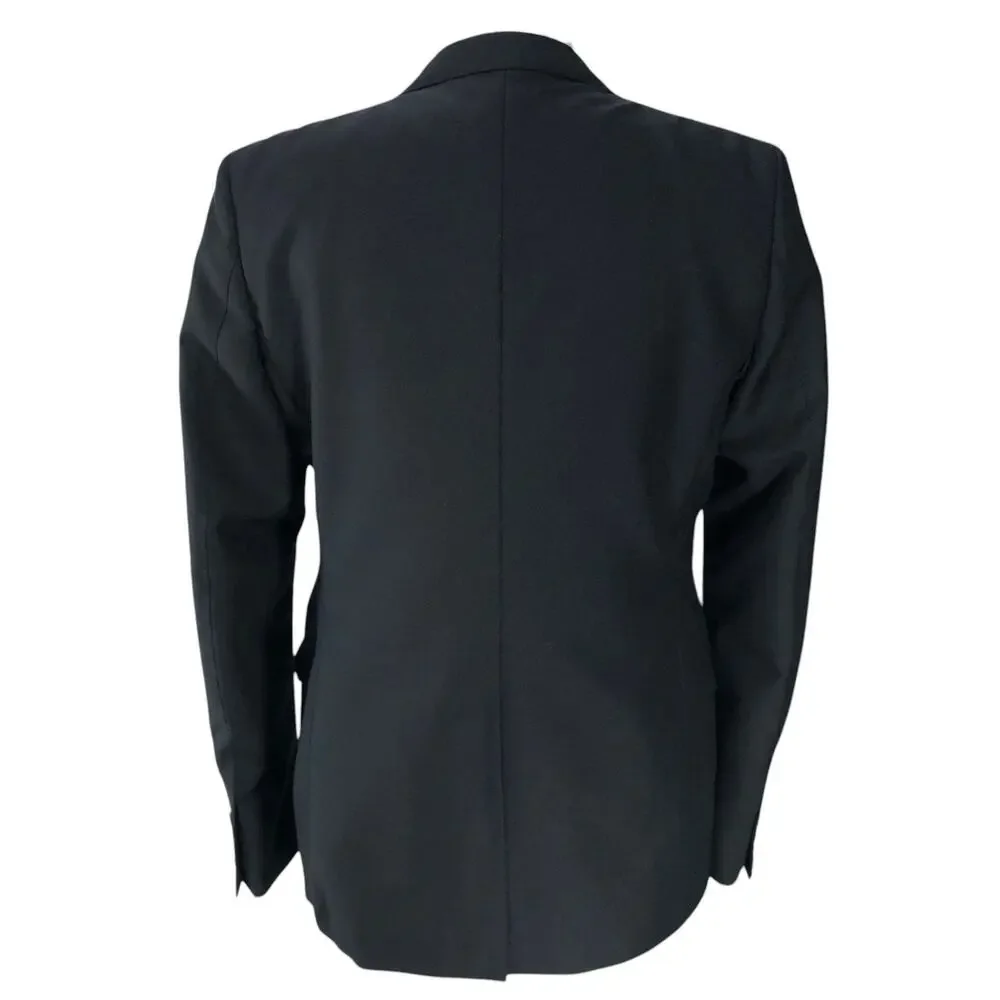 Gucci Uniform Sport Coat Mens 42 Black Wool Mohair Two Button *TINY FLAW